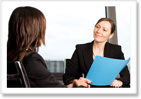 Photo of an aspiring teacher in a job interview Photo of an aspiring teacher in a job interview