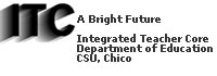 California State University, Chico, Integrated Teacher CORE California State University, Chico, Integrated Teacher CORE logo
